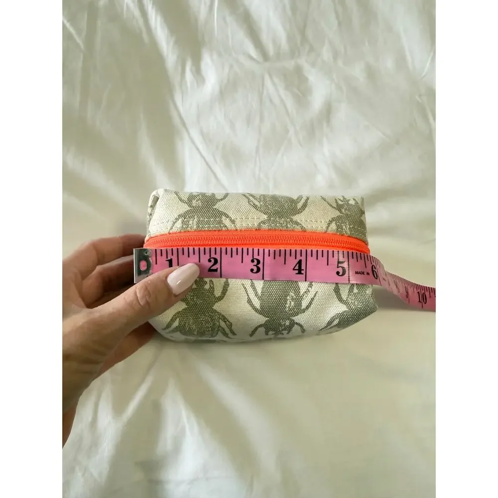 India Hicks | Stone Gray Lucky Beetle Cosmetics Bag Pouch - Picture 11 of 11